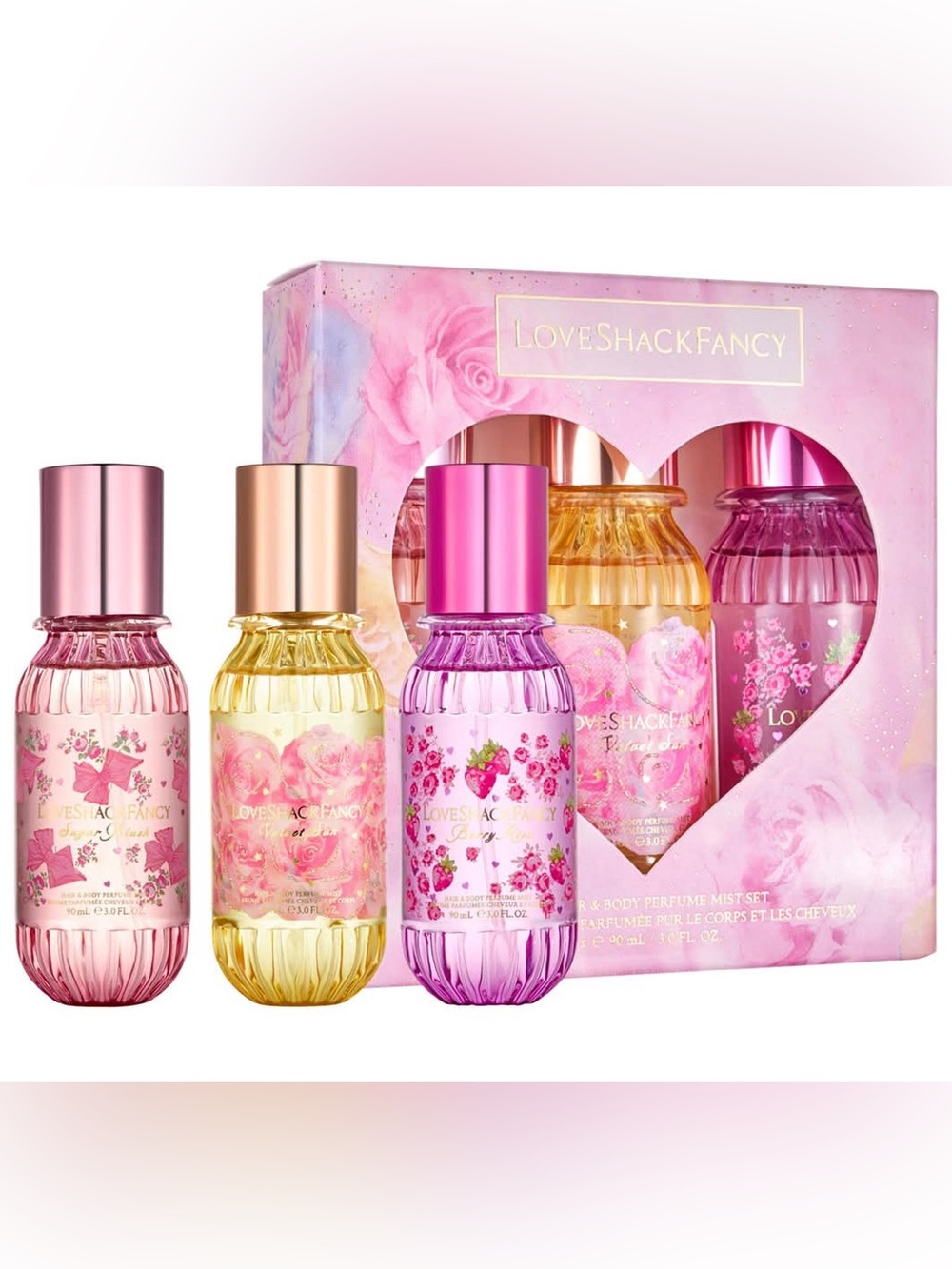 LoveShackFancy Have My Heart Mini Body Mist Set- Travel Size